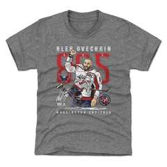 Alexander Ovechkin Washington Capitals 500 Level Youth NHL All-Time Leading Goal Scorer The Shot T-Shirt - Gray - NHL