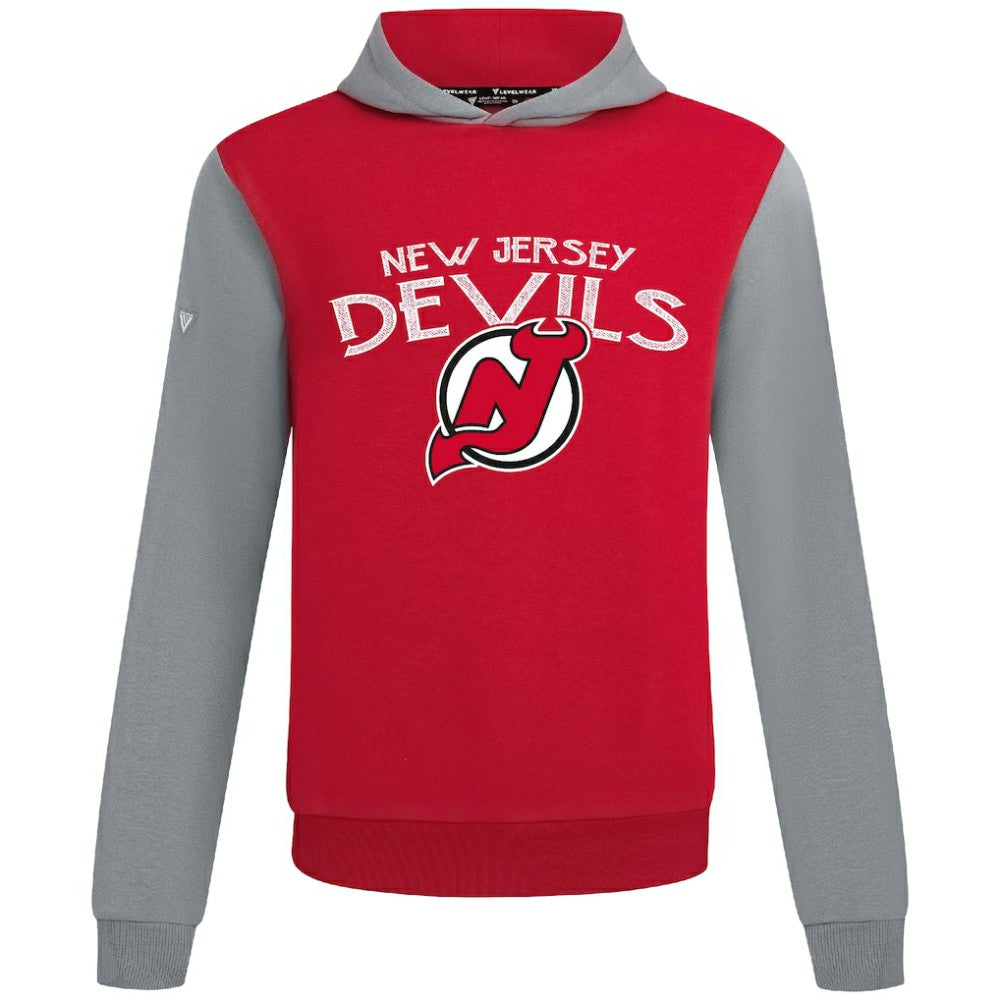 New Jersey Devils Levelwear Ultimate Mission Pullover Hoodie - Red/Gray - NHL