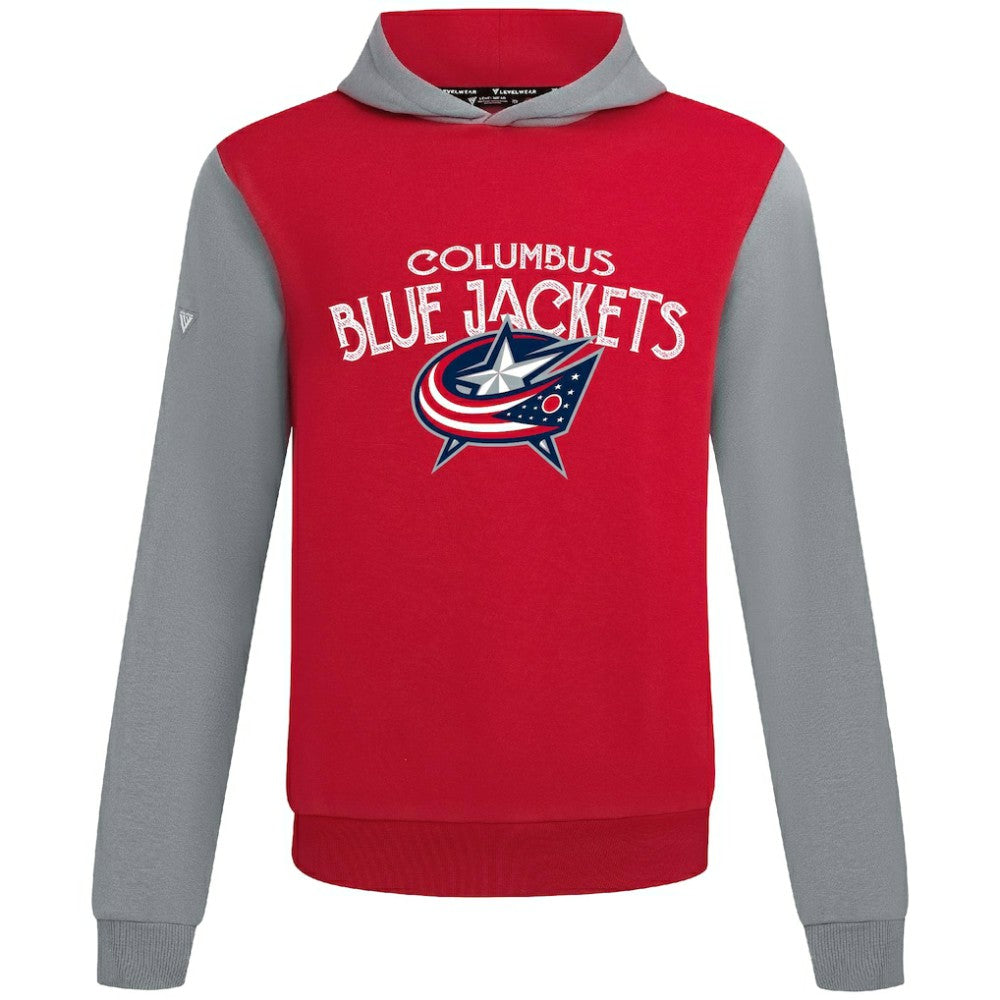 Columbus Blue Jackets Levelwear Ultimate Mission Pullover Hoodie - Red/Gray - NHL