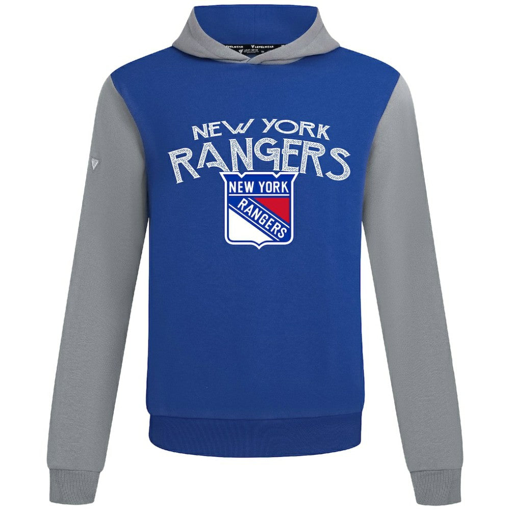 New York Rangers Levelwear Ultimate Mission Pullover Hoodie - Royal/Gray - NHL