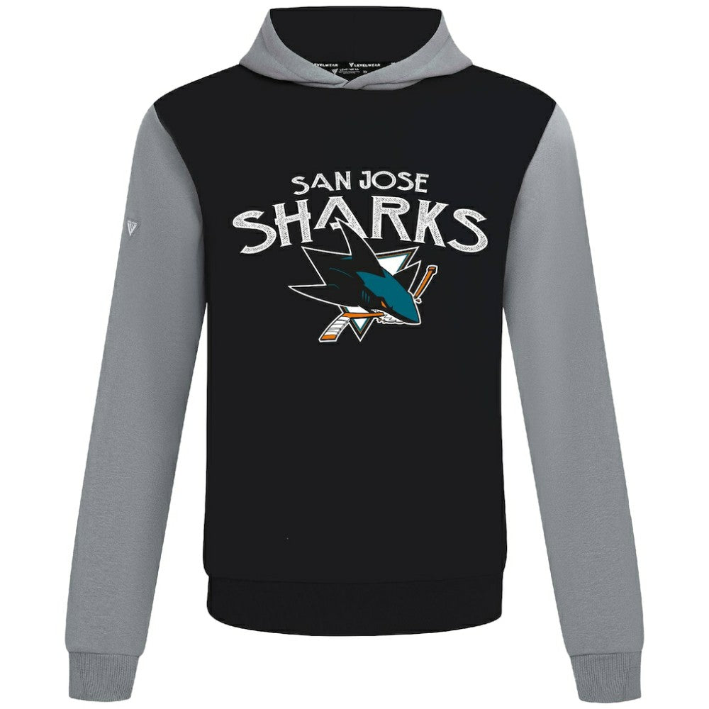 San Jose Sharks Levelwear Ultimate Mission Pullover Hoodie - Black/Gray - NHL