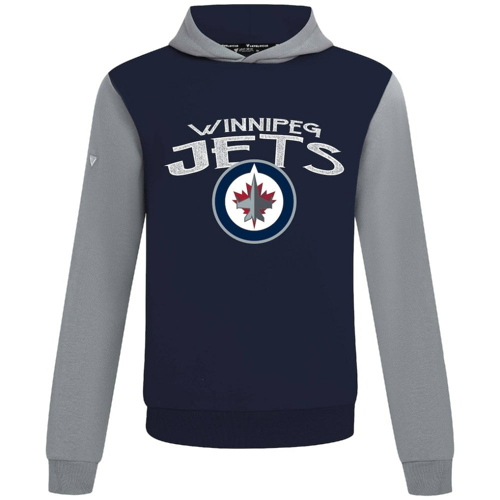 Winnipeg Jets Levelwear Ultimate Mission Pullover Hoodie - Navy/Gray - NHL