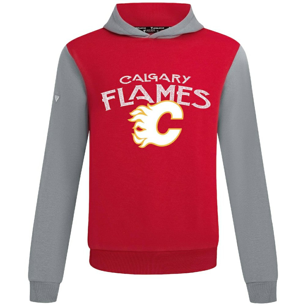 Calgary Flames Levelwear Ultimate Mission Pullover Hoodie - Red/Gray - NHL