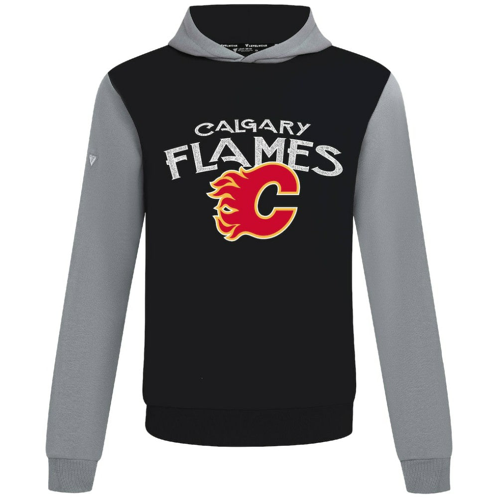 Calgary Flames Levelwear Ultimate Mission Pullover Hoodie - Black/Gray - NHL