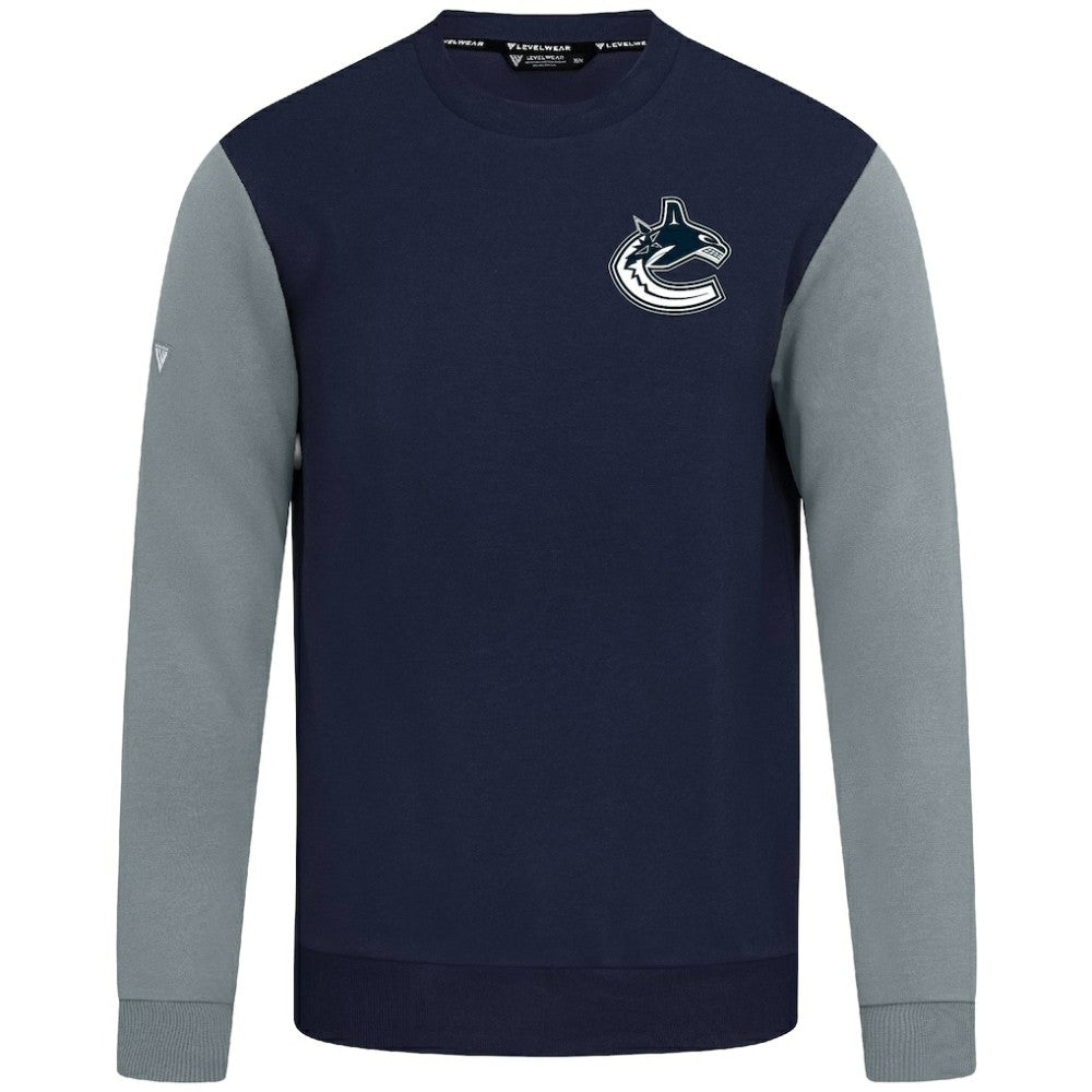 Vancouver Canucks Levelwear Ultimate Response Sweatshirt - Navy/Gray - NHL