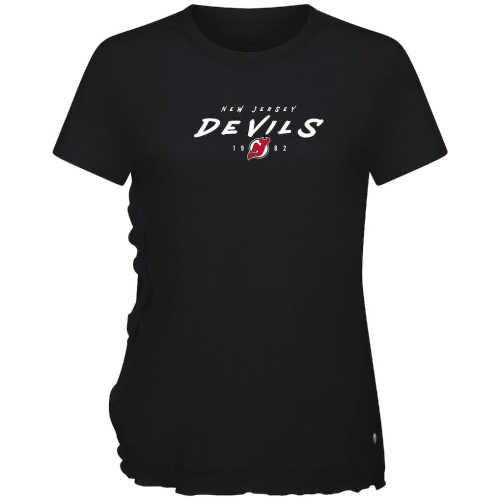 New Jersey Devils Levelwear Women's Airflow Scratched T-Shirt - Black - NHL