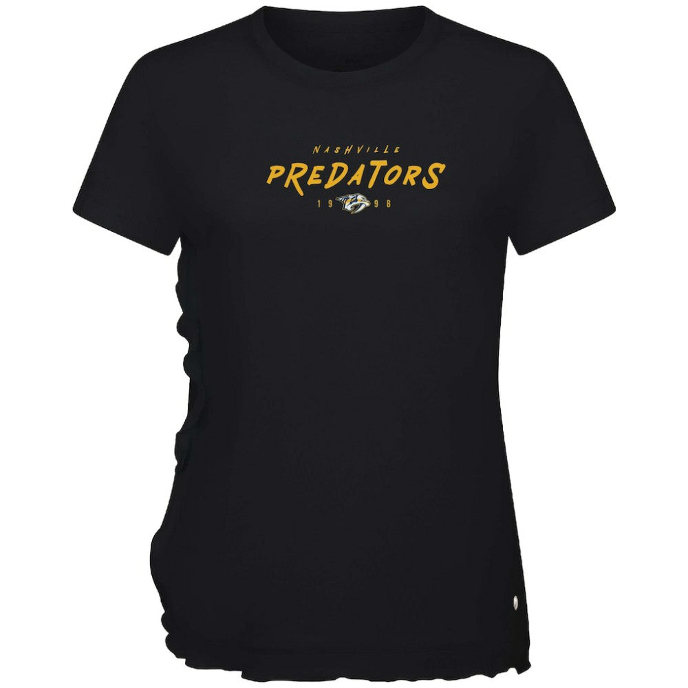 Nashville Predators Levelwear Women's Airflow Scratched T-Shirt - Black - NHL