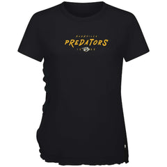 Nashville Predators Levelwear Women's Airflow Scratched T-Shirt - Black - NHL