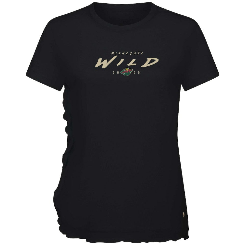 Minnesota Wild Levelwear Women's Airflow Scratched T-Shirt - Black - NHL