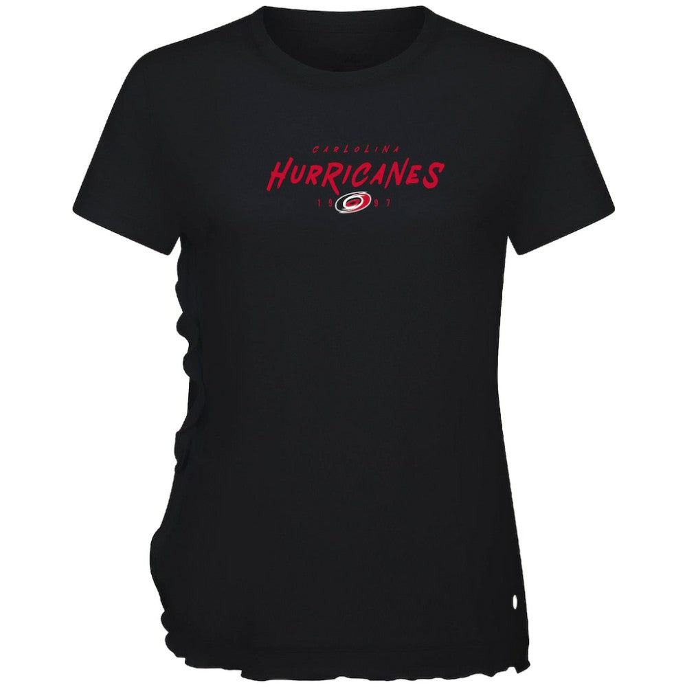 Carolina Hurricanes Levelwear Women's Airflow Scratched T-Shirt - Black - NHL