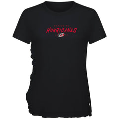 Carolina Hurricanes Levelwear Women's Airflow Scratched T-Shirt - Black - NHL