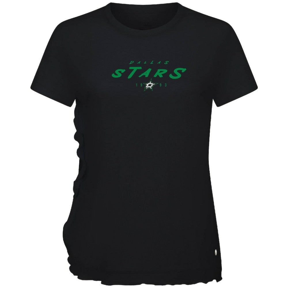 Dallas Stars Levelwear Women's Airflow Scratched T-Shirt - Black - NHL