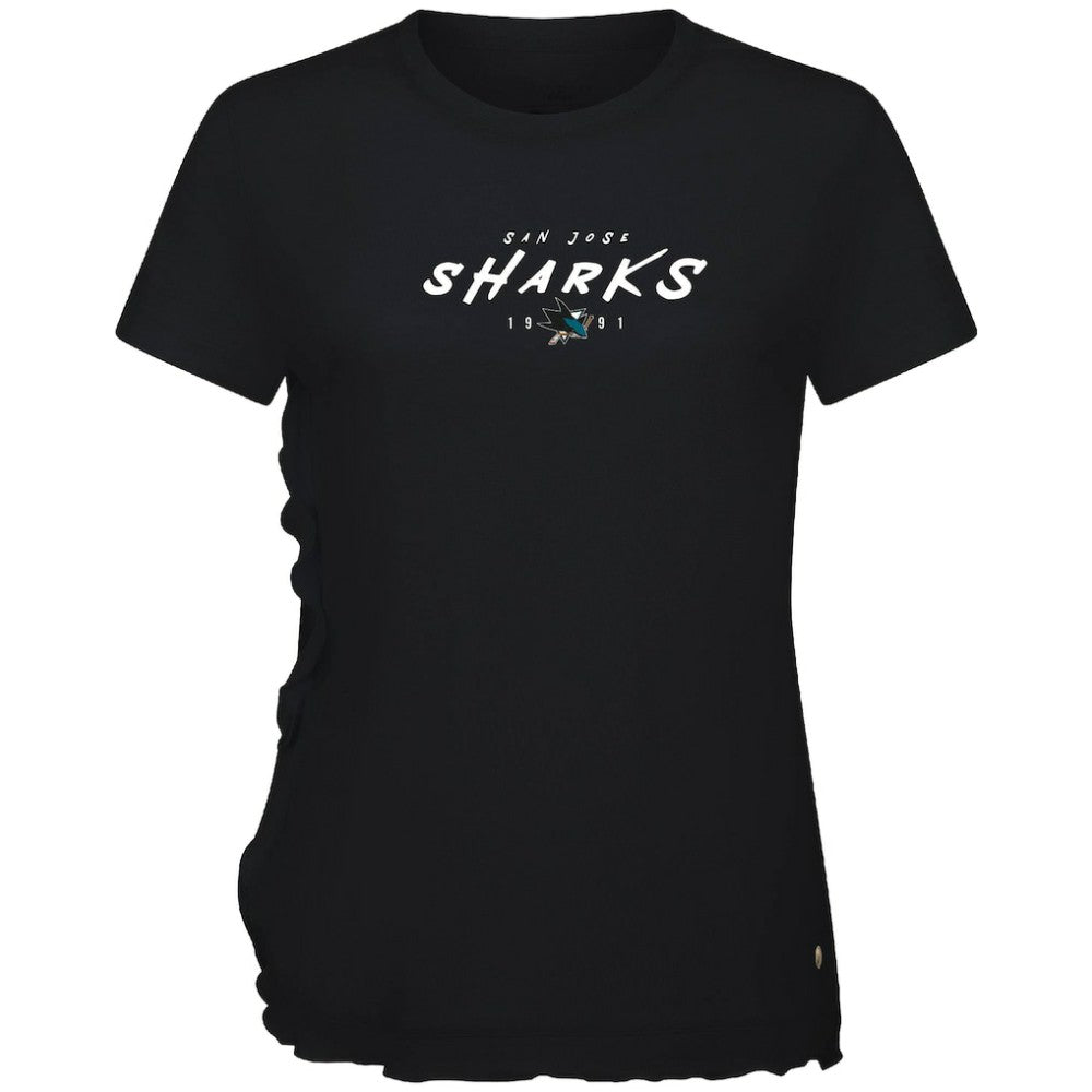 San Jose Sharks Levelwear Women's Airflow Scratched T-Shirt - Black - NHL