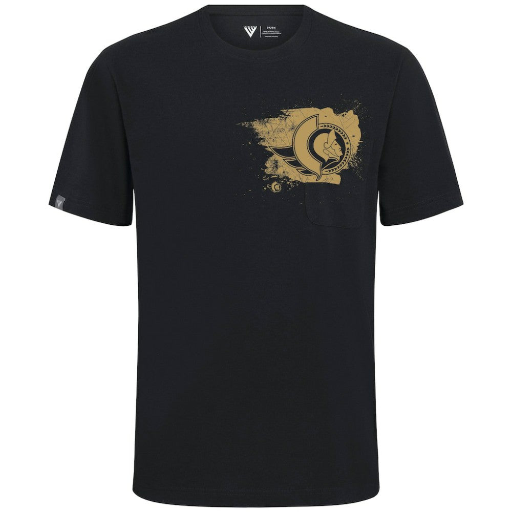 Ottawa Senators Levelwear Focal Blasted T-Shirt - Black - NHL