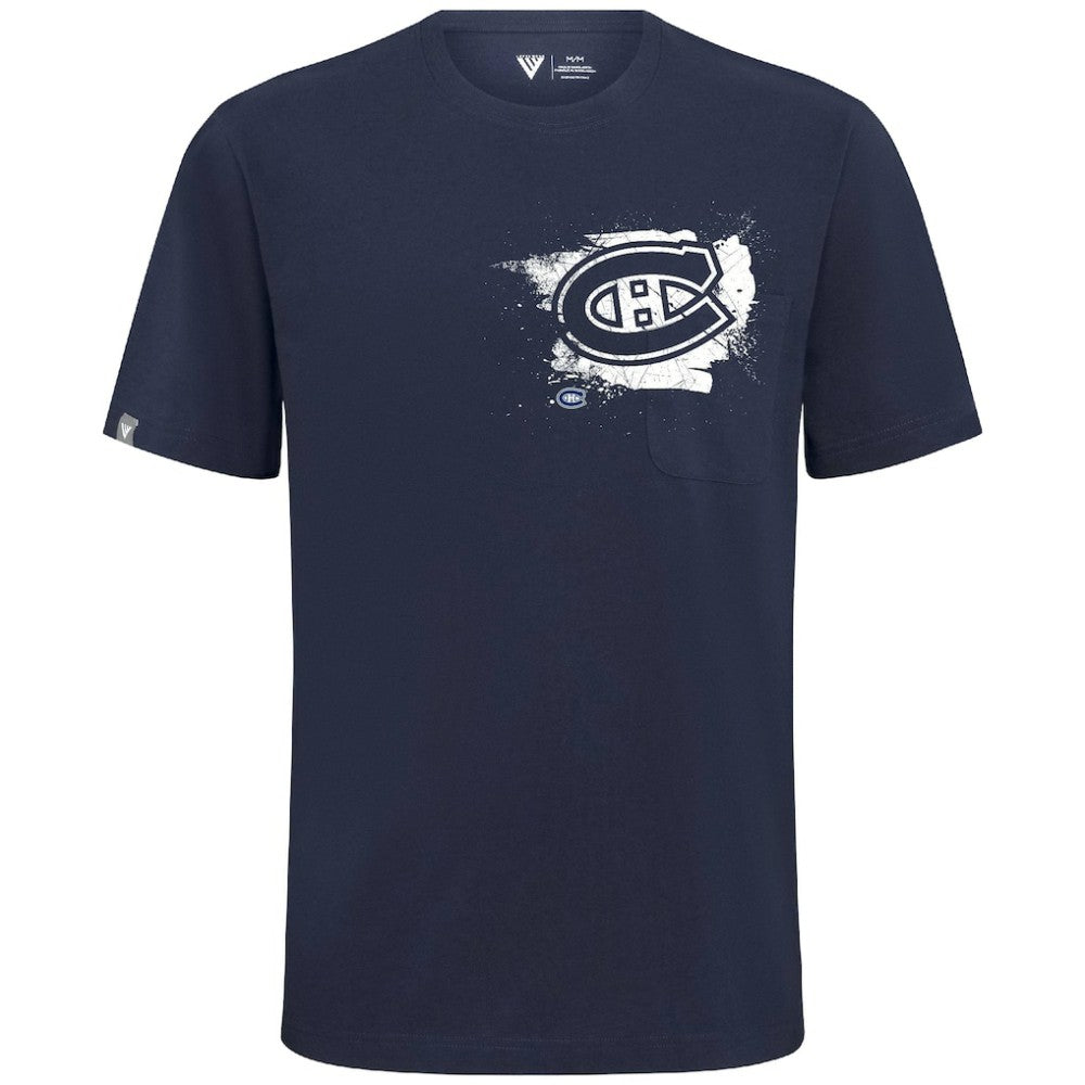 Montreal Canadiens Levelwear Focal Blasted T-Shirt - Navy - NHL