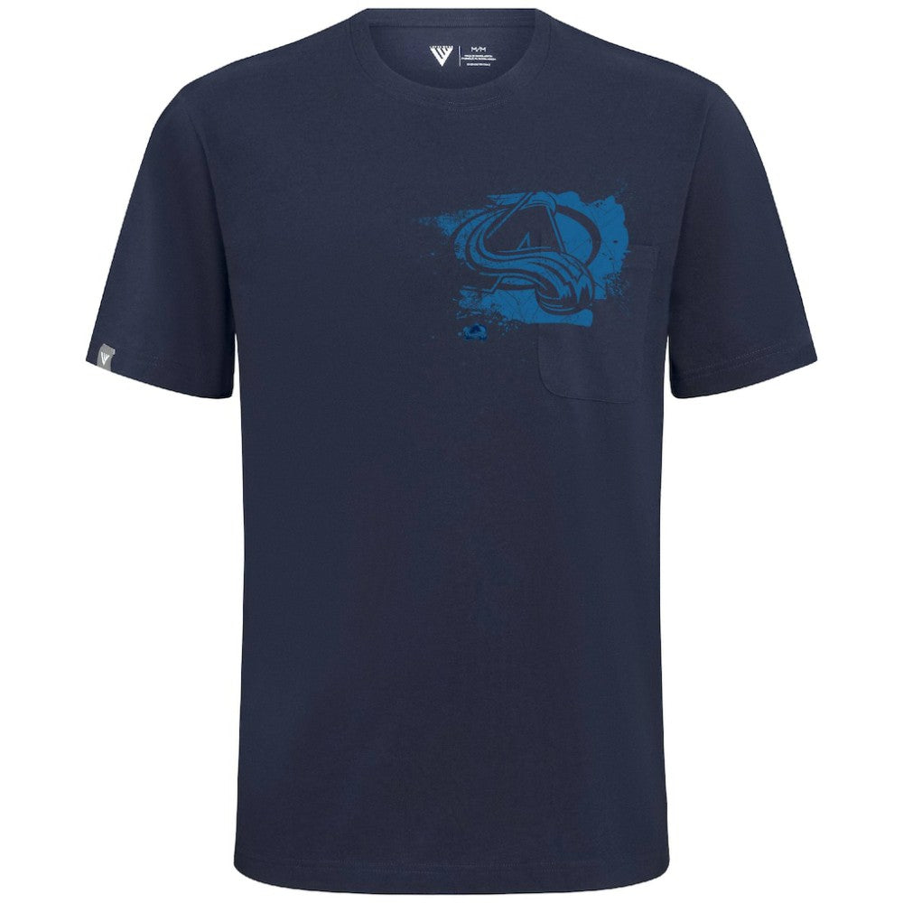 Colorado Avalanche Levelwear Focal Blasted T-Shirt - Navy - NHL