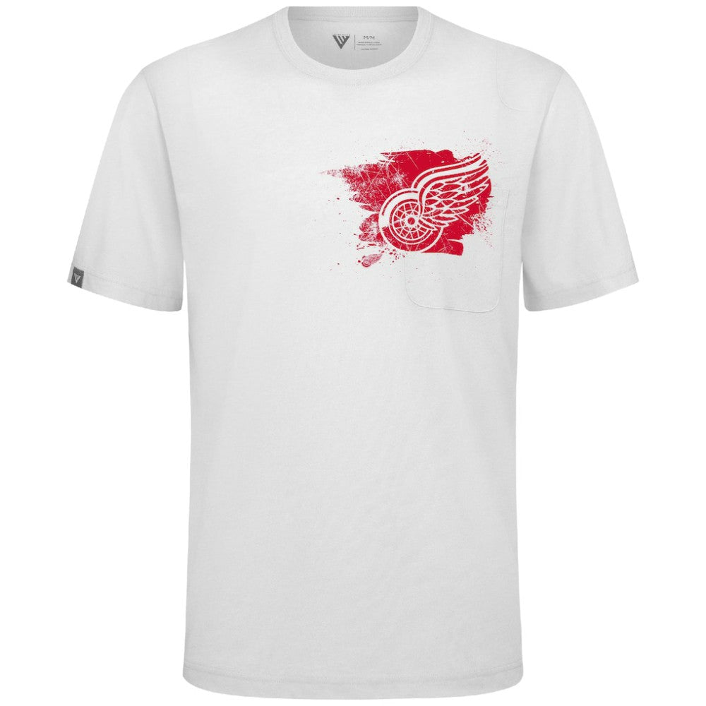 Detroit Red Wings Levelwear Focal Blasted T-Shirt - White - NHL