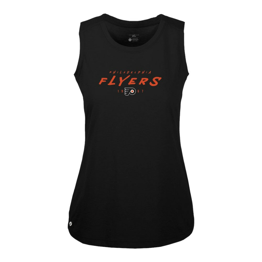 Philadelphia Flyers Levelwear Women's Macy Scratched Tank Top - Black - NHL