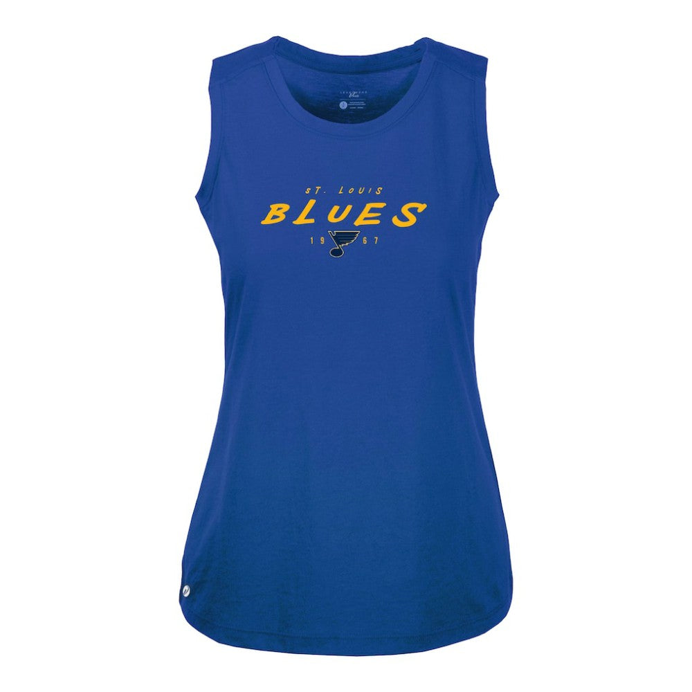 St. Louis Blues Levelwear Women's Macy Scratched Tank Top - Royal - NHL
