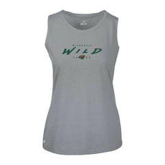 Minnesota Wild Levelwear Women's Macy Scratched Tank Top - Gray - NHL