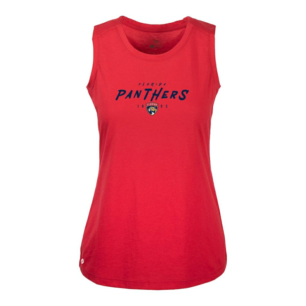 Florida Panthers Levelwear Women's Macy Scratched Tank Top - Red - NHL