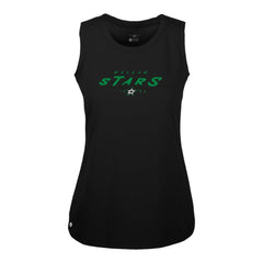 Dallas Stars Levelwear Women's Macy Scratched Tank Top - Black - NHL