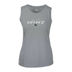 San Jose Sharks Levelwear Women's Macy Scratched Tank Top - Gray - NHL
