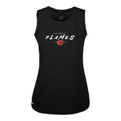 Calgary Flames Levelwear Women's Macy Scratched Tank Top - Black - NHL