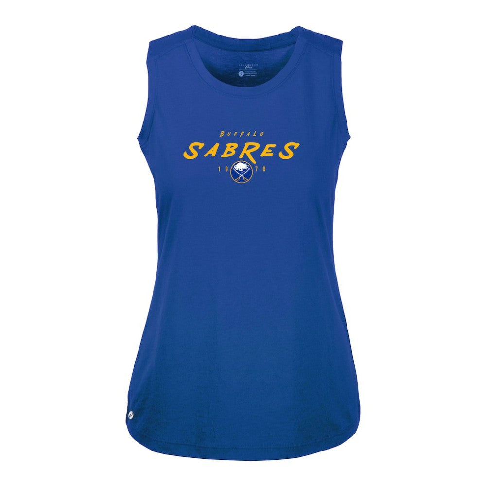 Buffalo Sabres Levelwear Women's Macy Scratched Tank Top - Royal - NHL