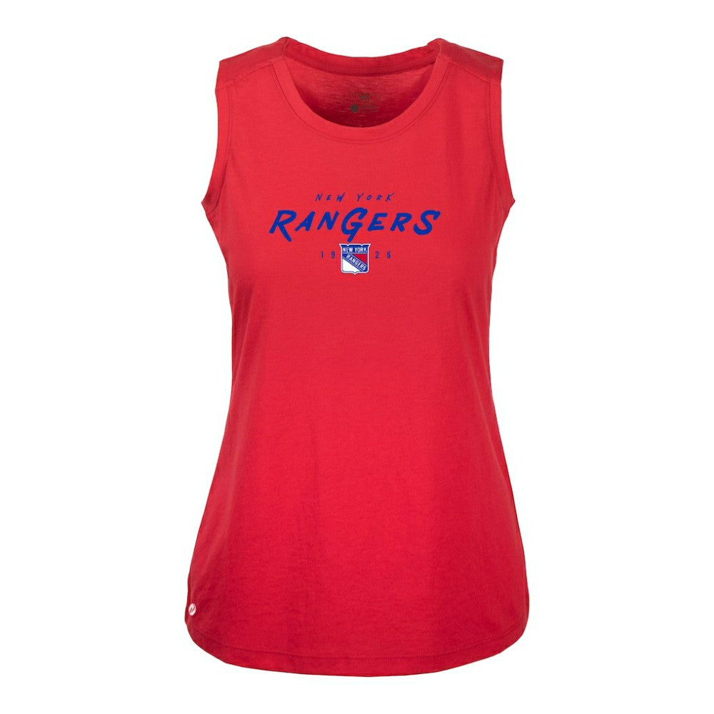 New York Rangers Levelwear Women's Macy Scratched Tank Top - Red - NHL