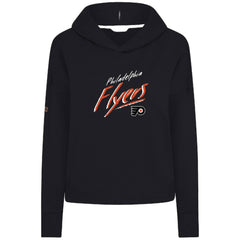 Philadelphia Flyers Levelwear Women's Sweet Sizzle Tri-Blend Cropped Pullover Hoodie - Black - NHL