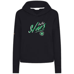 Dallas Stars Levelwear Women's Sweet Sizzle Tri-Blend Cropped Pullover Hoodie - Black - NHL
