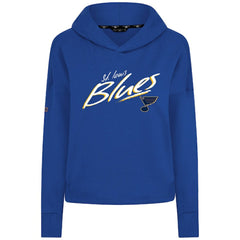 St. Louis Blues Levelwear Women's Sweet Sizzle Tri-Blend Cropped Pullover Hoodie - Royal - NHL