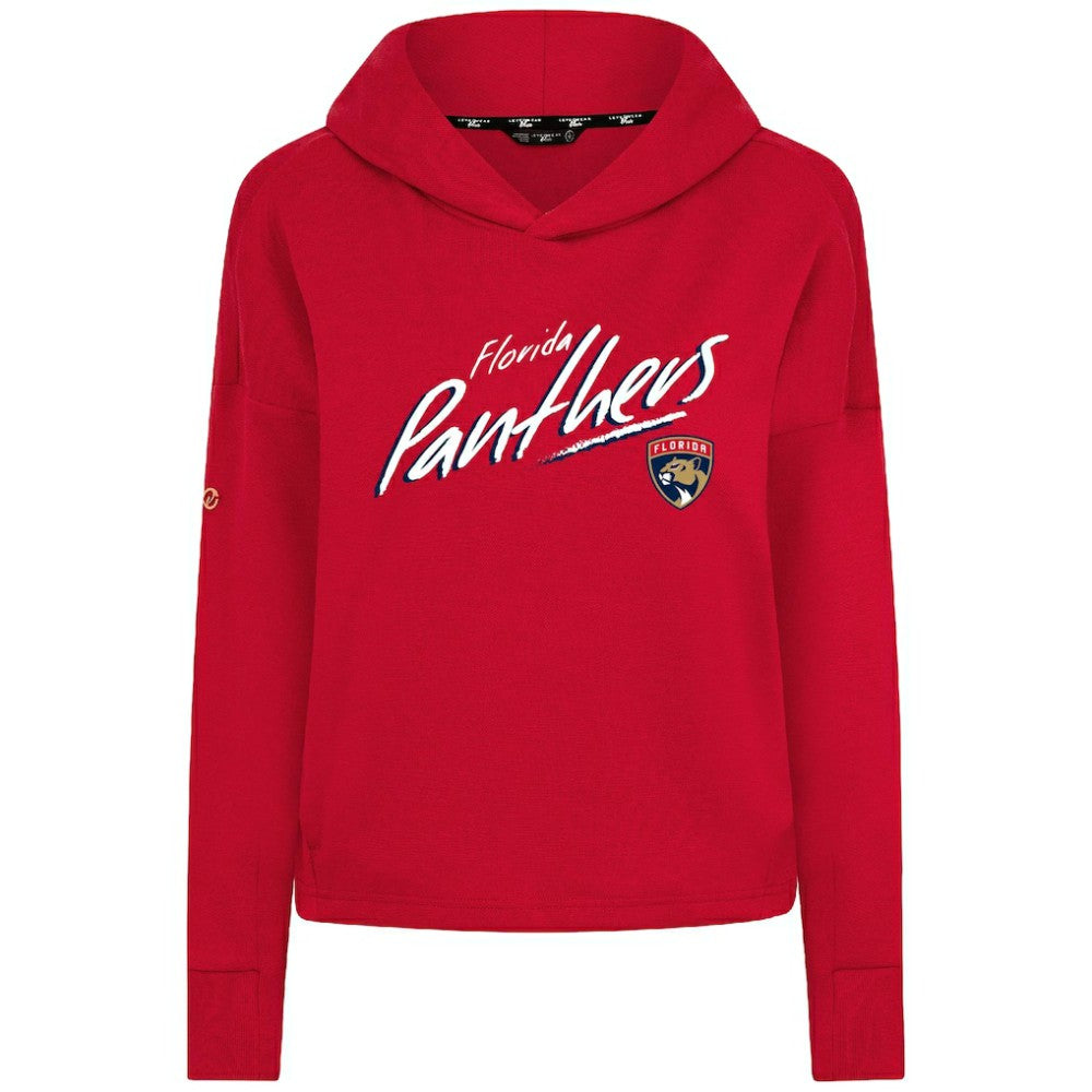 Florida Panthers Levelwear Women's Sweet Sizzle Tri-Blend Cropped Pullover Hoodie - Red - NHL
