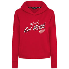 Detroit Red Wings Levelwear Women's Sweet Sizzle Tri-Blend Cropped Pullover Hoodie - Red - NHL