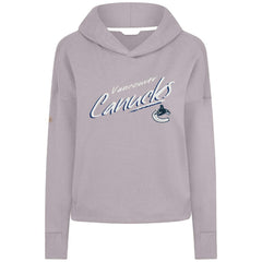 Vancouver Canucks Levelwear Women's Sweet Sizzle Tri-Blend Cropped Pullover Hoodie - Gray - NHL