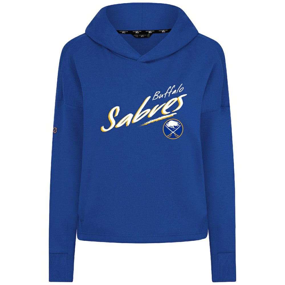 Buffalo Sabres Levelwear Women's Sweet Sizzle Tri-Blend Cropped Pullover Hoodie - Royal - NHL