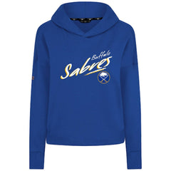 Buffalo Sabres Levelwear Women's Sweet Sizzle Tri-Blend Cropped Pullover Hoodie - Royal - NHL