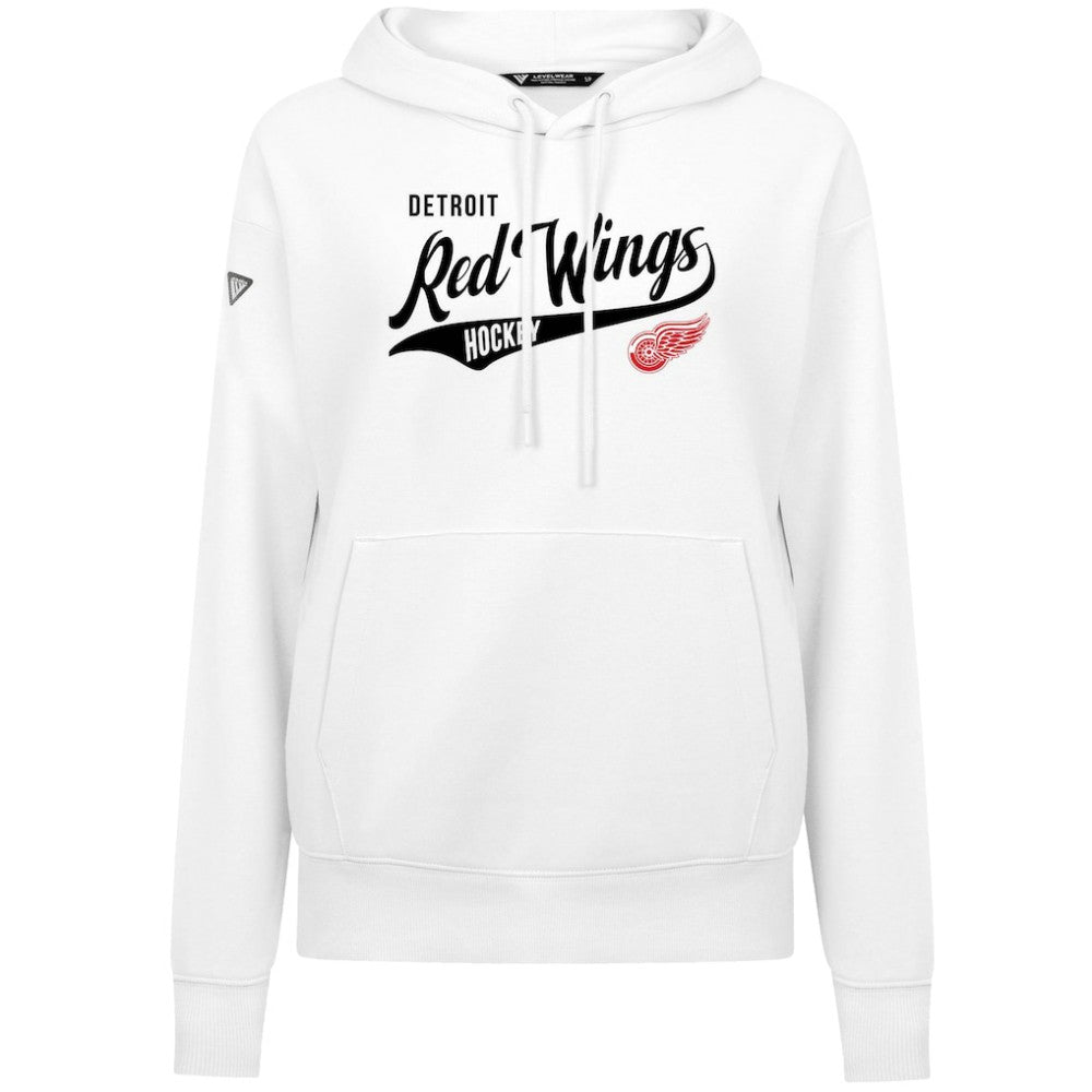 Detroit Red Wings Levelwear Women's Adorn Glide Pullover Hoodie - White - NHL