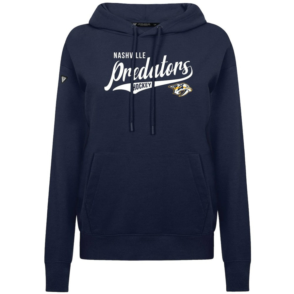 Nashville Predators Levelwear Women's Adorn Glide Pullover Hoodie - Navy - NHL