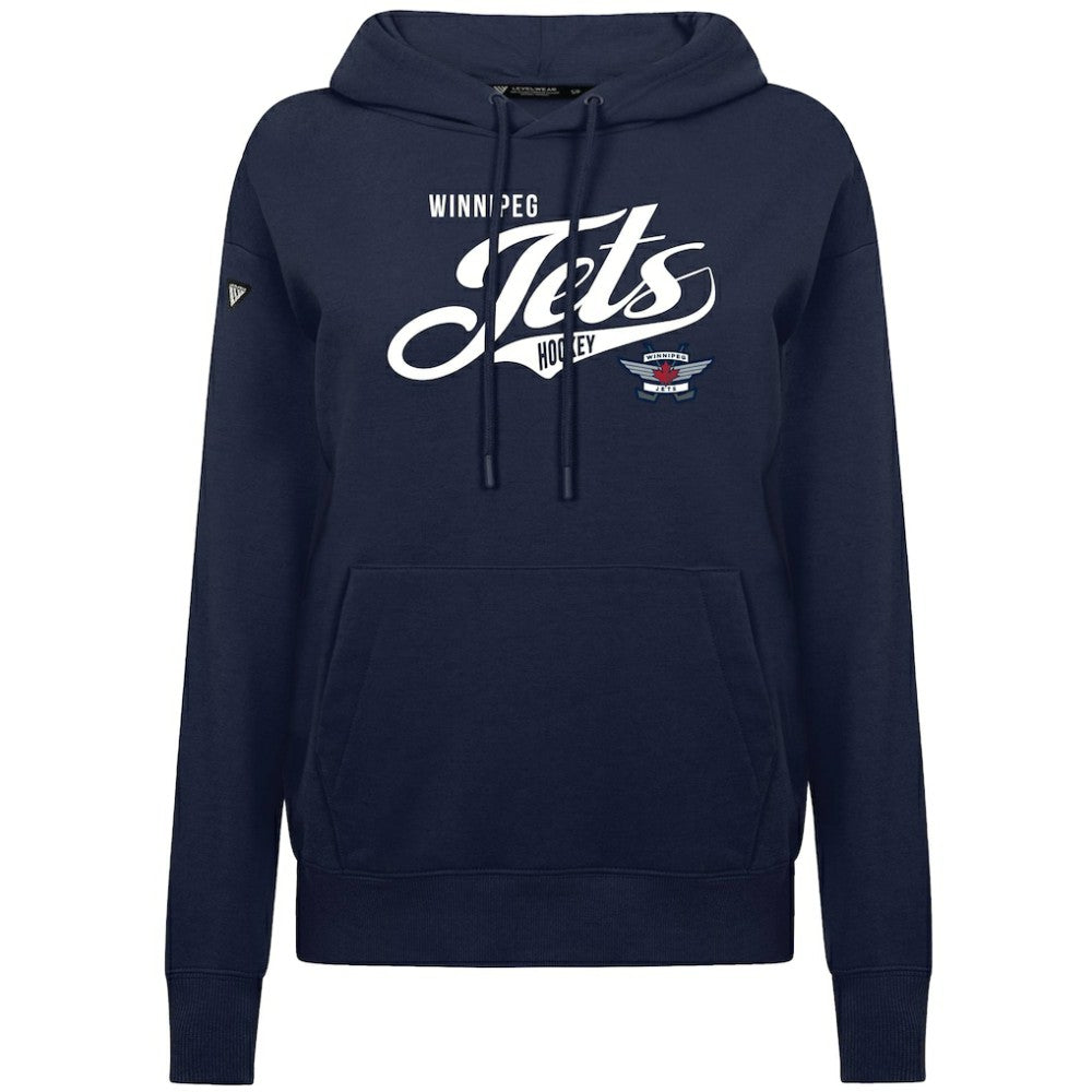 Winnipeg Jets Levelwear Women's Adorn Glide Pullover Hoodie - Navy - NHL