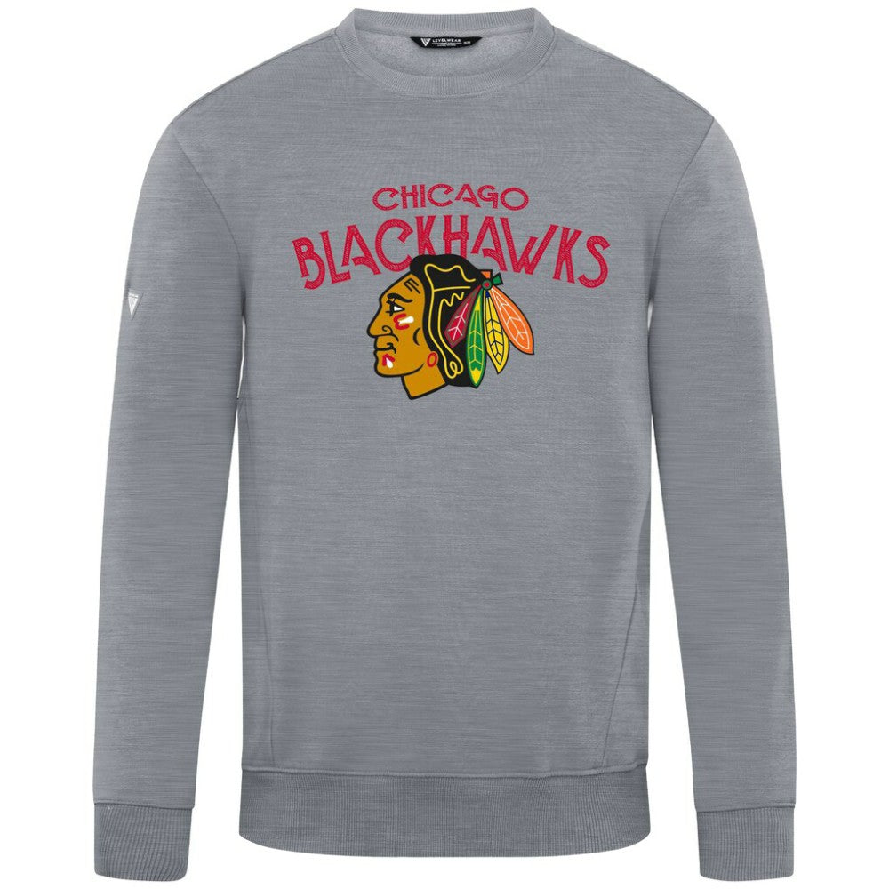 Chicago Blackhawks Levelwear Zane Mission Sweatshirt - Gray - NHL