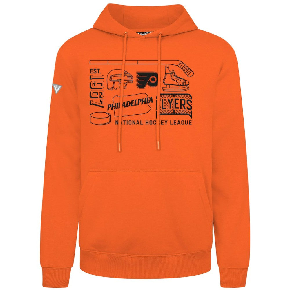 Philadelphia Flyers Levelwear Podium Campaign Pullover Hoodie - Orange - NHL