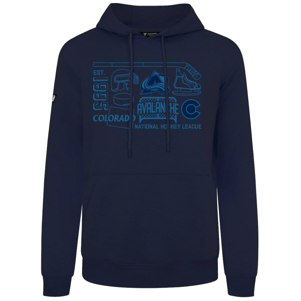 Colorado Avalanche Levelwear Podium Campaign Pullover Hoodie - Navy - NHL
