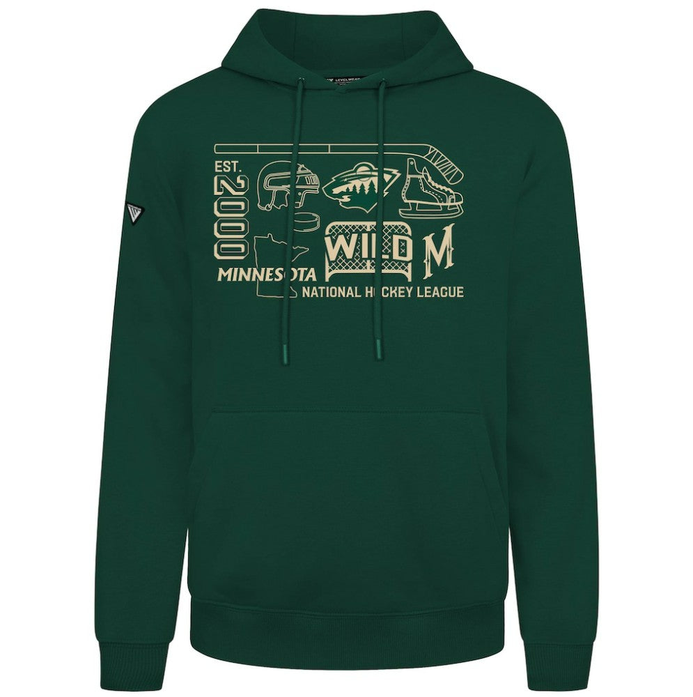 Minnesota Wild Levelwear Podium Campaign Pullover Hoodie - Green - NHL