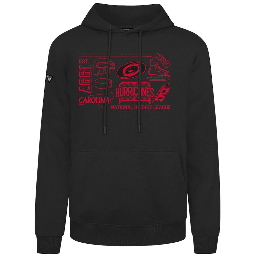 Carolina Hurricanes Levelwear Podium Campaign Pullover Hoodie - Black - NHL