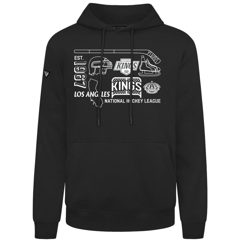 Los Angeles Kings Levelwear Podium Campaign Pullover Hoodie - Black - NHL