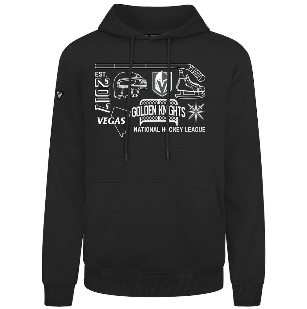 Vegas Golden Knights Levelwear Podium Campaign Pullover Hoodie - Black - NHL