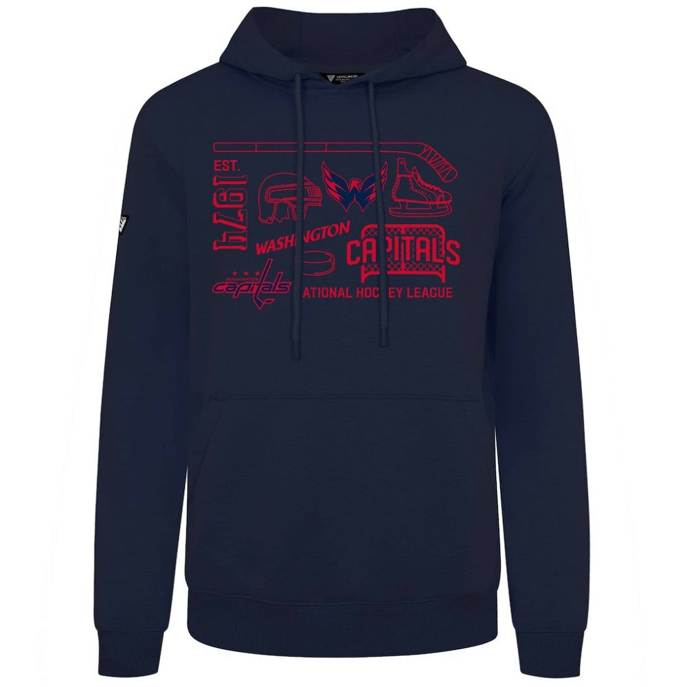 Washington Capitals Levelwear Podium Campaign Pullover Hoodie - Navy - NHL