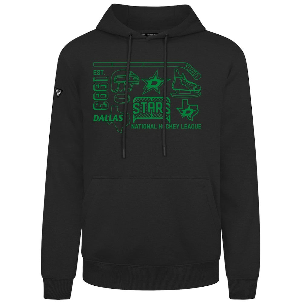 Dallas Stars Levelwear Podium Campaign Pullover Hoodie - Black - NHL